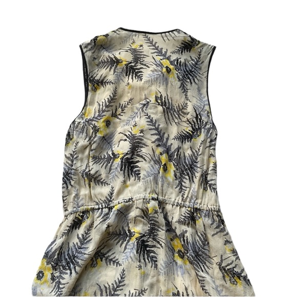 ANTHROPOLOGIE Lil Tassel Fronds 100% Silk, Lace & Ruffle Sheer Floral Dress Sz 4 - Picture 13 of 14